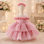 Blush Petal Princess Dress for Girls | Minilova