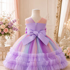 Candy Blossom Princess Gown for Girls – Rainbow Birthday Party Dress