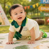 Dino Buddy Baby Boy Romper Set with Sling Bag | Minilova