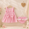 Candy Stripe Baby Girl Summer Dress with Bloomers | Minilova