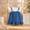 Little Bunny Denim Dress for Girls | Minilova