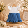 Little Bunny Denim Dress for Girls | Minilova