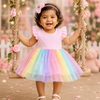 Rainbow Dreams Girls Tulle Dress | Minilova