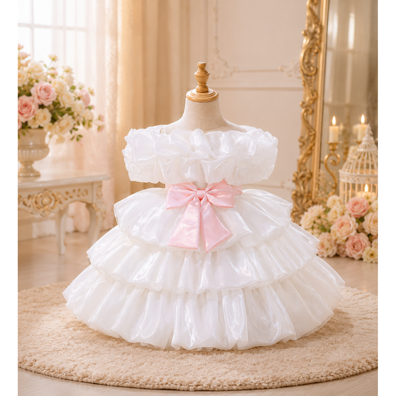 Pearl Princess Off-Shoulder Couture Dress | Minilova