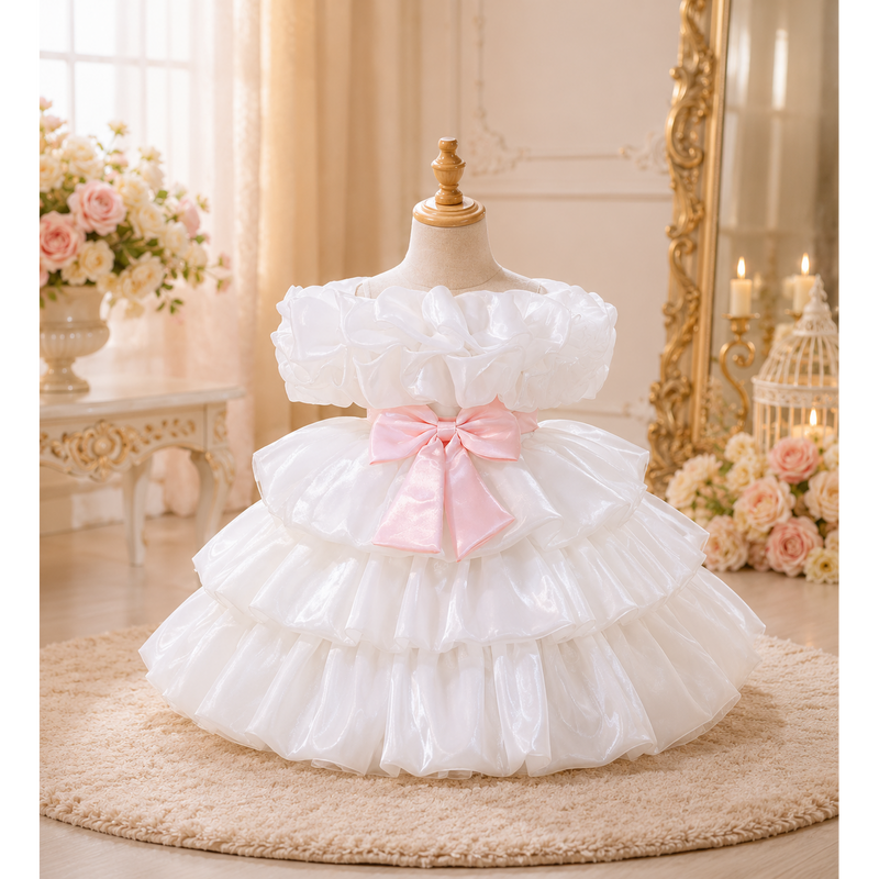 Pearl Princess Off-Shoulder Couture Dress | Minilova