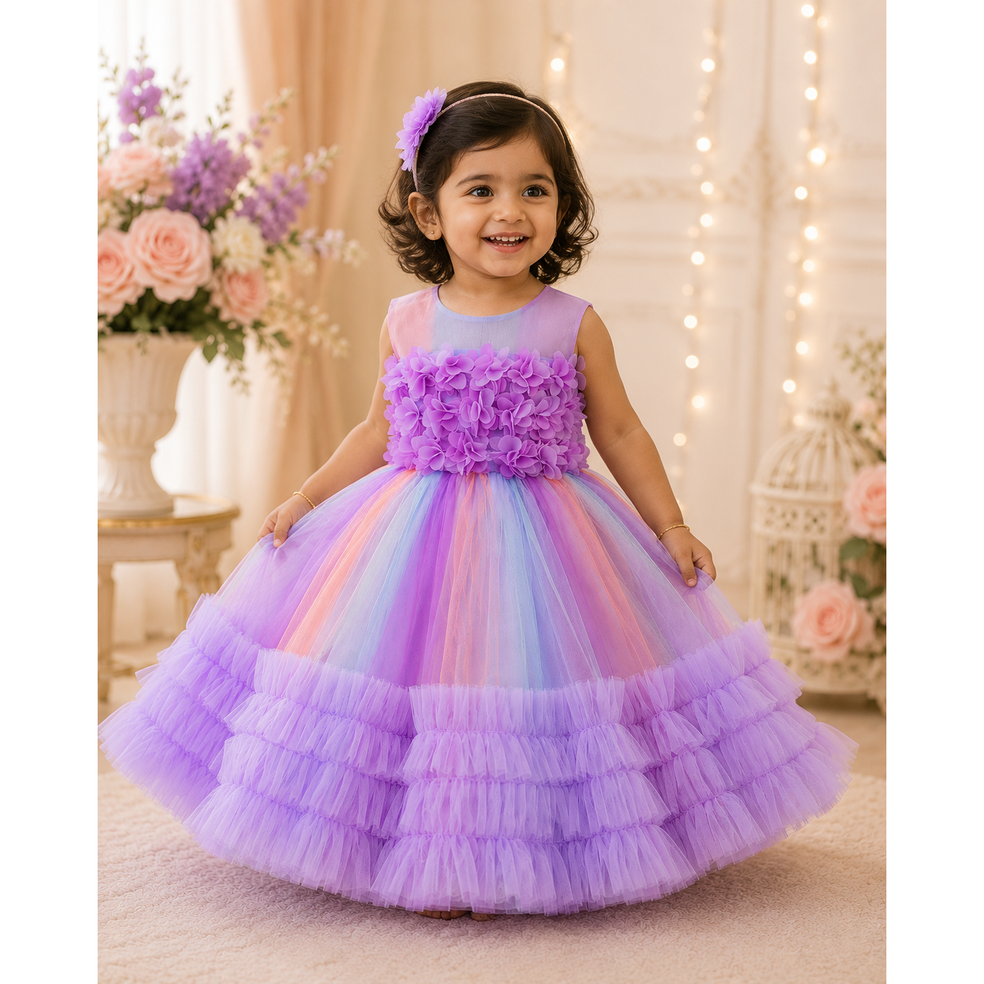 Candy Blossom Princess Gown for Girls | Minilova
