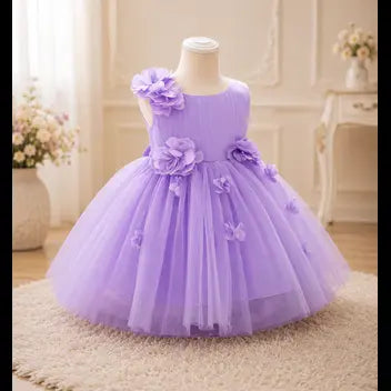 Lavender Bloom Princess Dress for Girls | Minilova