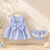 Candy Stripe Baby Girl Summer Dress with Bloomers | Minilova