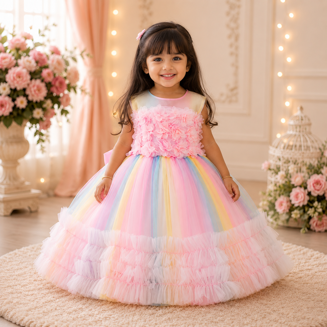 Candy Blossom Princess Gown for Girls | Minilova