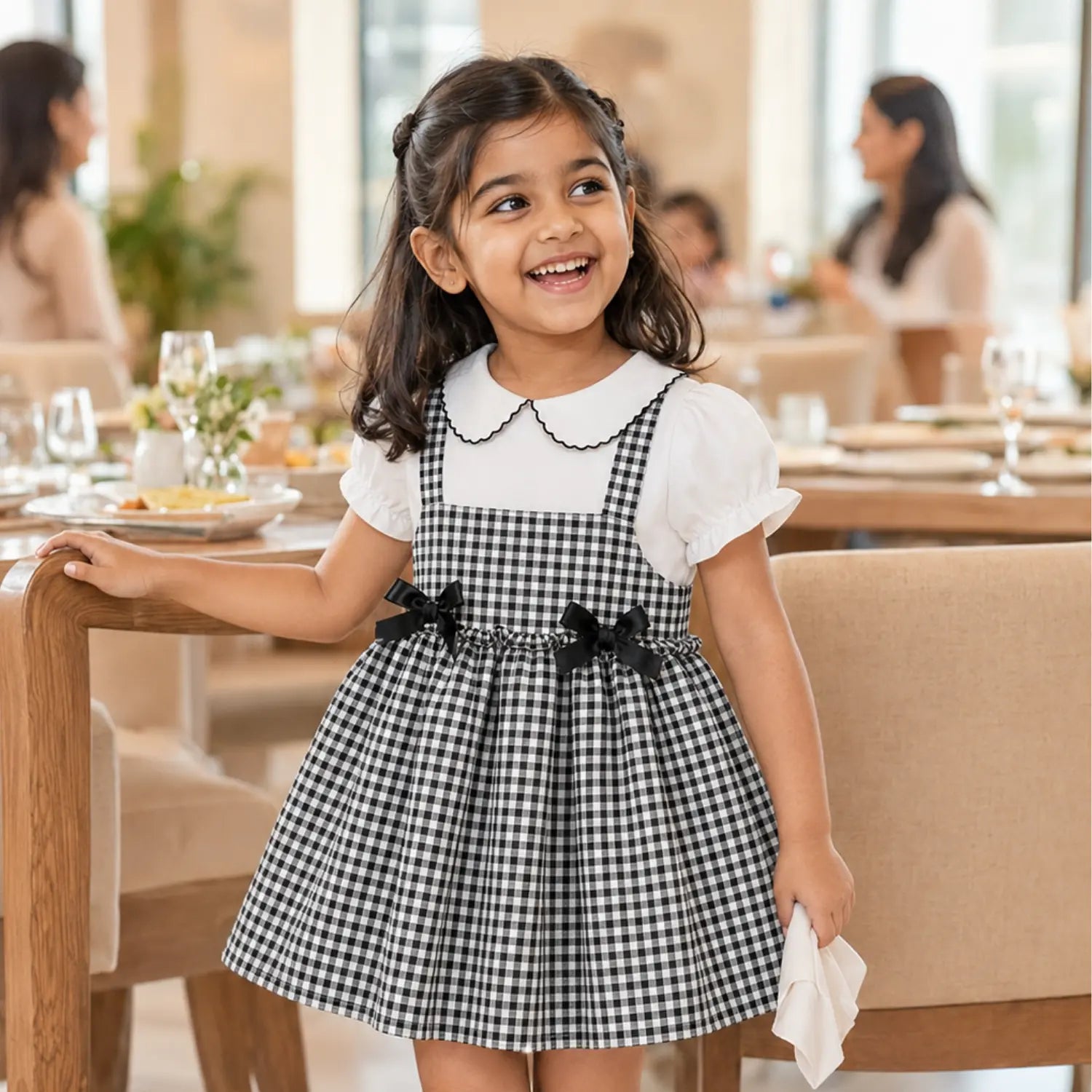 Gingham Bow Belle Set | Minilova